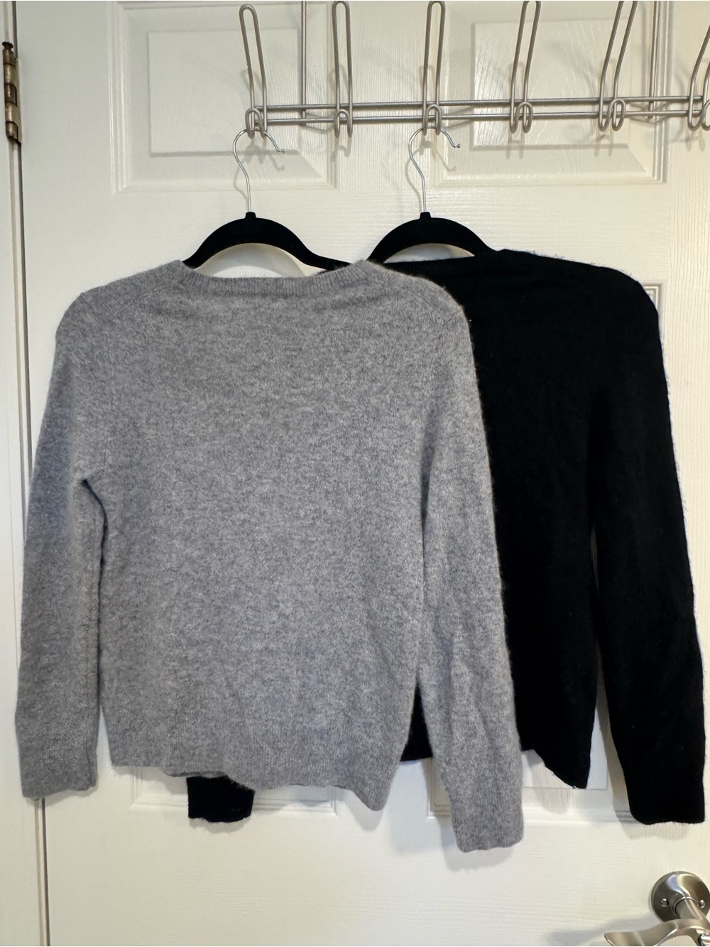 Quince Crewneck Sweater Pair in Gray and Black - Picture 2 of 4